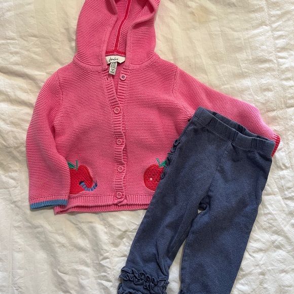 Joules Other - Joules Bright Pink Hooded Cardigan Set